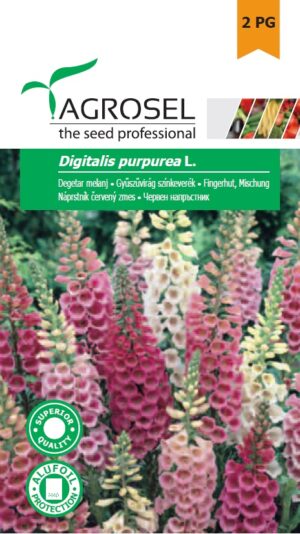 Gyűszűvirág színkeverék, Digitalis purpurea L. - 0,75 g