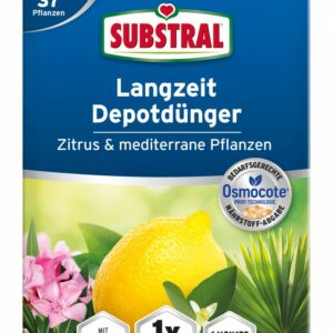 SUBSTRAL Osmocote Hosszú hatástartamú trágya citrusfélék és mediterrán növények számára 750 g