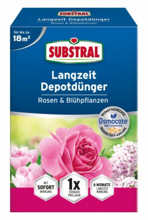 SUBSTRAL Osmocote Hosszú hatástartamú trágya rózsákhoz és virágzó növényekhez 750 g