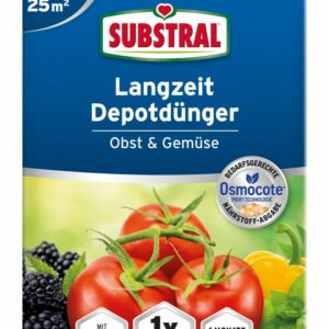 SUBSTRAL Osmocote Hosszú hatástartamú trágya gyümölcsök és zöldségek számára 750 g