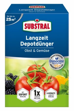 SUBSTRAL Osmocote Hosszú hatástartamú trágya gyümölcsök és zöldségek számára 750 g