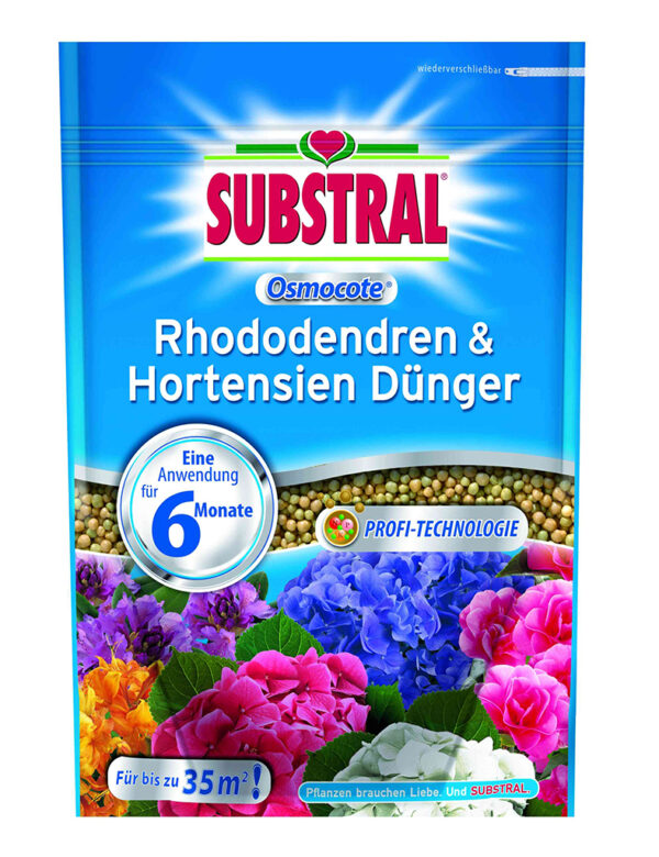 SUBSTRAL® Osmocote® hosszú hatástartamú trágya rododendron, hortenzia és erikafélék számára - 750 g
