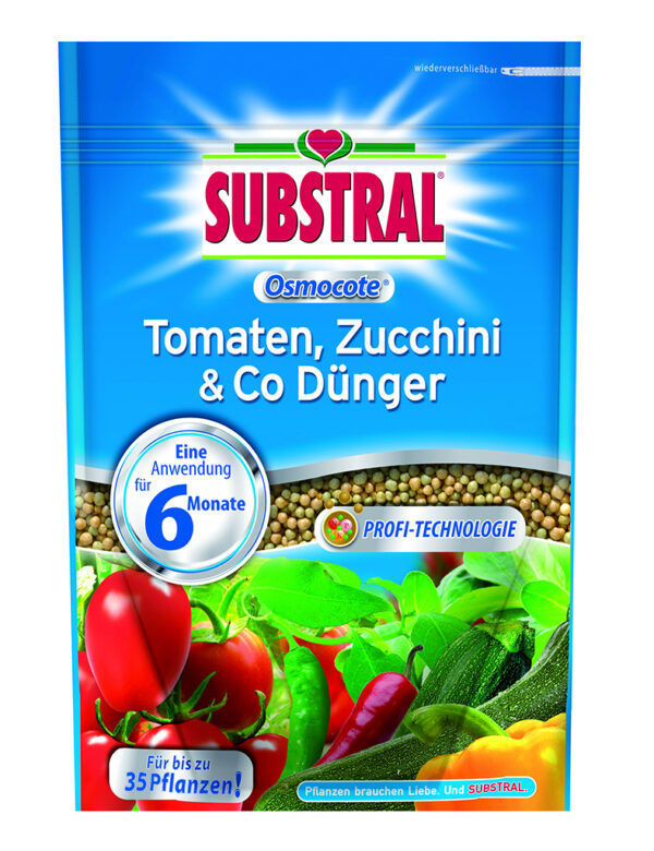 SUBSTRAL® Osmocote® hosszú hatástartamú trágya paradicsomhoz, cukkínihez és egyéb zöldségekhez - 750 g