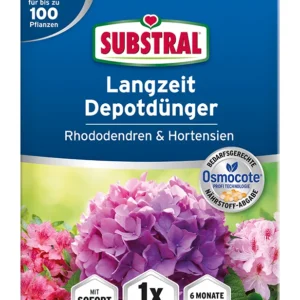 SUBSTRAL Osmocote Hosszú hatástartamú trágya rhododendron, hortenzia és erikafélék számára 1,5 kg