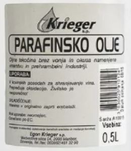 Paraffin olaj 0,5 l - 500 g